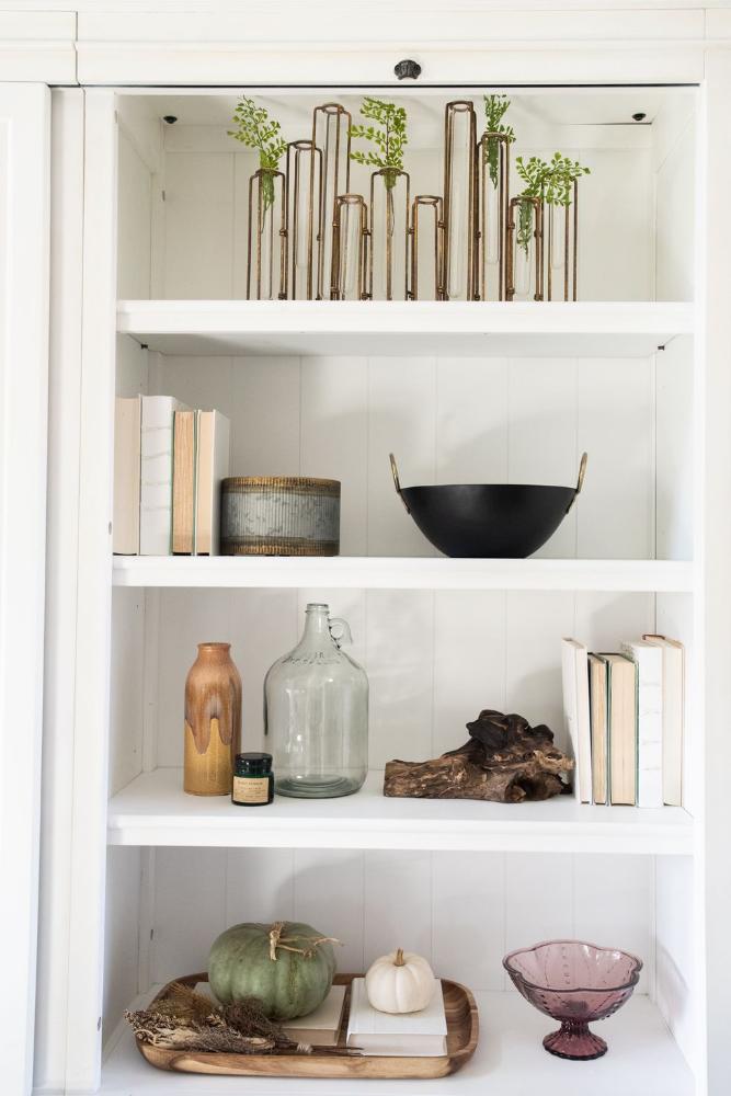 cabinet with decor