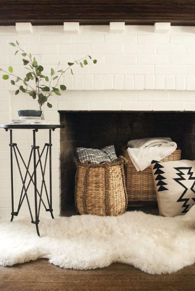 cozy fireplace